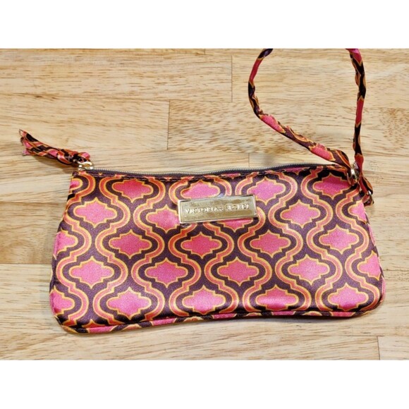 Victoria's Secret Angel Brown Faux Suede Tote Handbag Matching Pink Satin Pouch - Picture 10 of 13